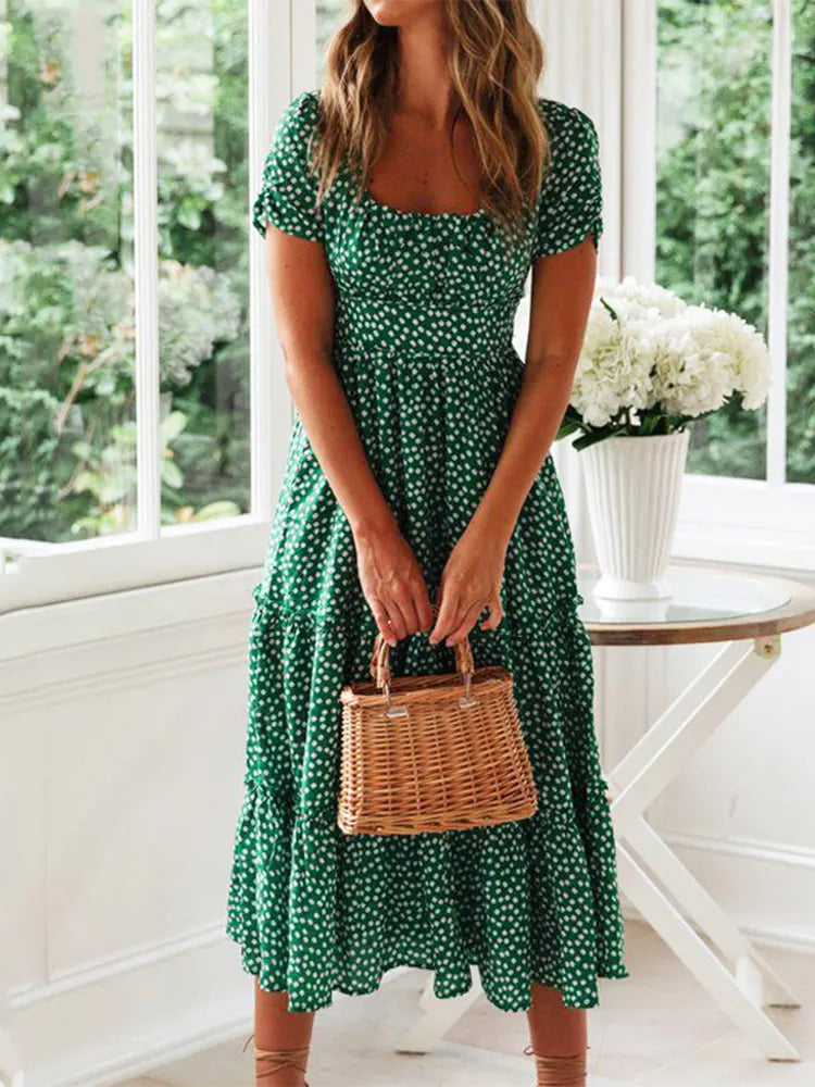 Vintage Floral Maxi Dress