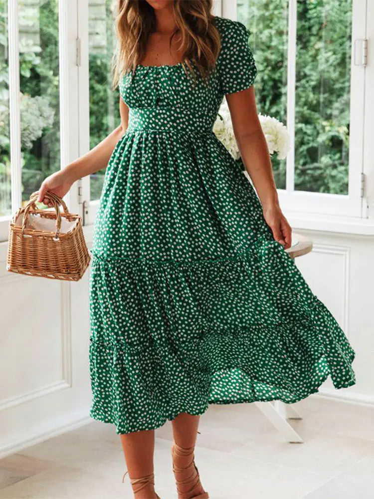 Vintage Floral Maxi Dress