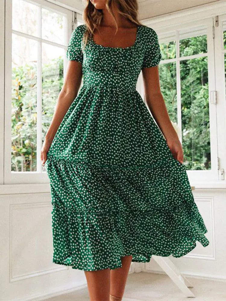 Vintage Floral Maxi Dress
